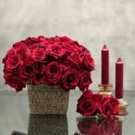 50 red roses for same-day delivery at Beverly Hills Florist love and romance