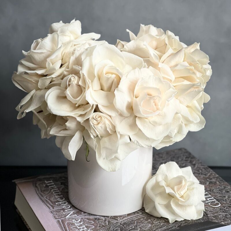 Cream Reflexed Roses in White Ceramic Vase
Elegant White Rose Bouquet Same-Day Delivery Beverly Hills
Two Dozen South American Reflexed Roses in Ballerina Tutu Style
Cream Reflexed Rose Arrangement for Same-Day Delivery Los Angeles
Beautiful Reflexed Roses in White Ceramic Vase for West Hollywood Delivery