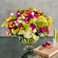 Large  floral arrangement, Beverly Hills Florist, Roses, Birthday, Love and Romance, Vanda Orchids, Same Day Delivery