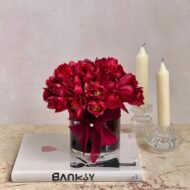 Ribbons And Tulips - beverlyhillsflorist